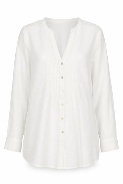 Séraphine Women's White Long Sleeve Button-Up Shirt