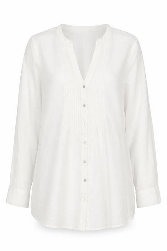 Séraphine Women's White Long Sleeve Button-Up Shirt