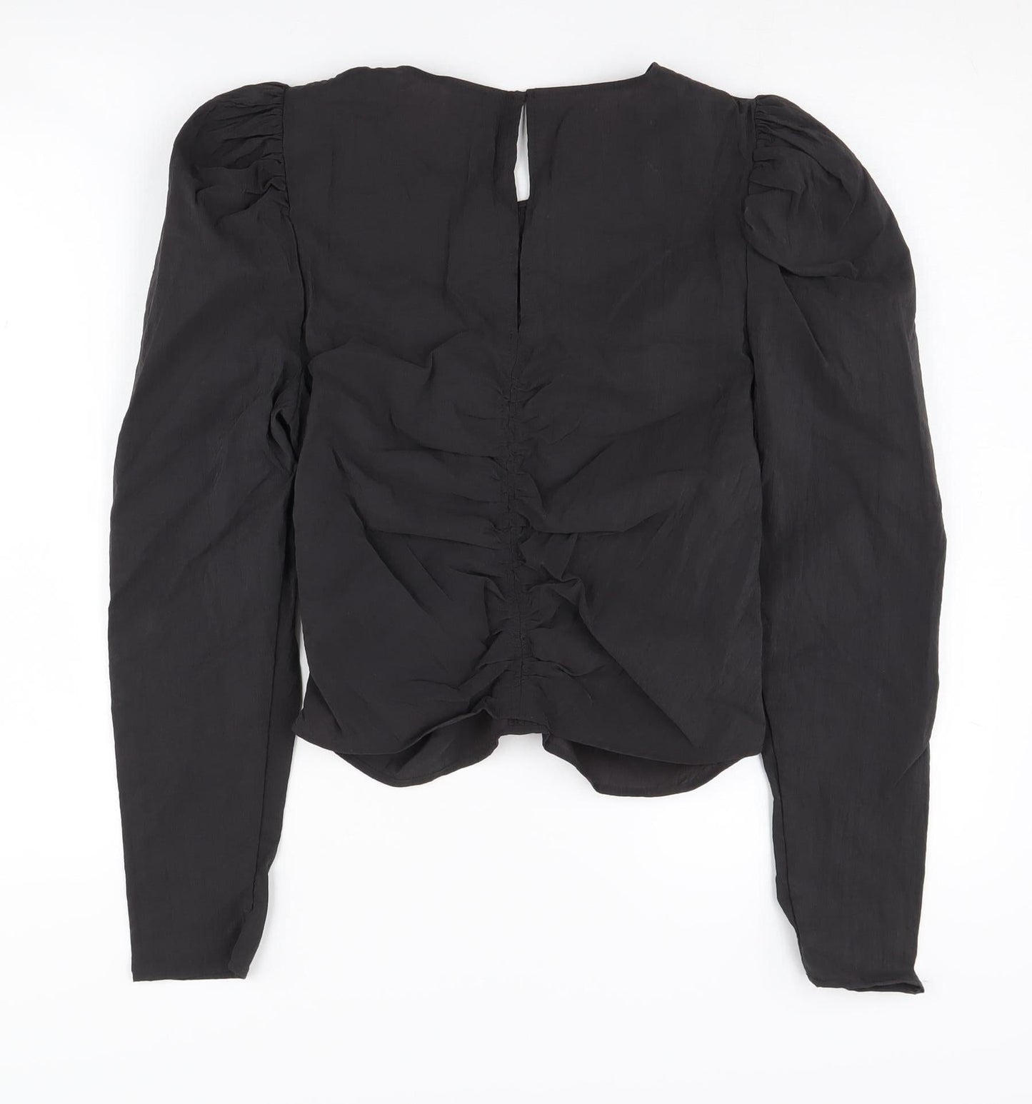 Womens UK Size 10 H&M Black Basic Blouse