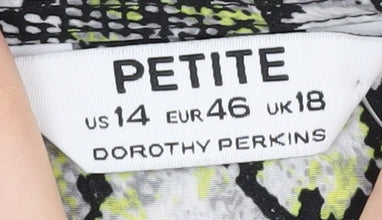 Dorothy Perkins Petite Animal Print Dress - Multicoloured - Size 18