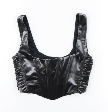 Womens UK Size S Zara Black Camisole Blouse