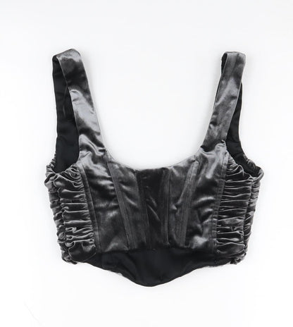 Womens UK Size S Zara Black Camisole Blouse