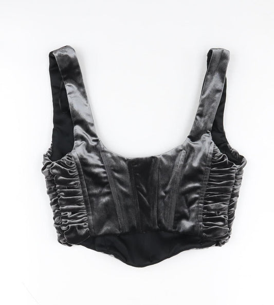 Womens UK Size S Zara Black Camisole Blouse