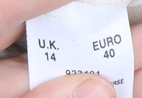 Eastex Women's Beige Blazer UK 14, Polyester, 3/4 Sleeve