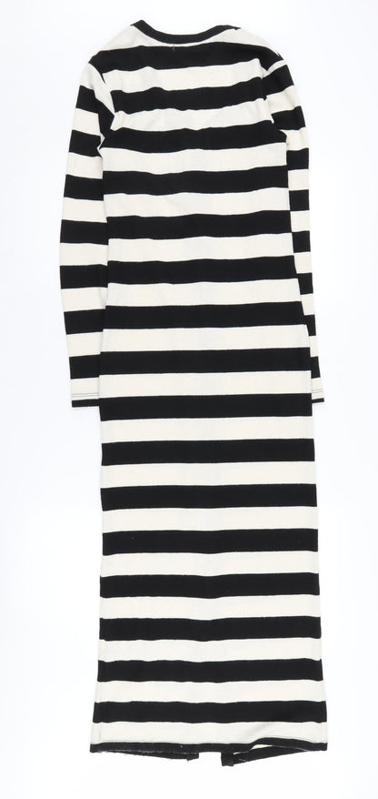 Lipsy Women's Black Striped Cardigan Dress UK 6
