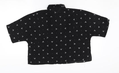 Womens UK Size 8 Topshop Black  Button-Up