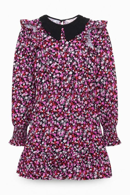 Miss Selfridge Petites Floral Collared Dress Size 8