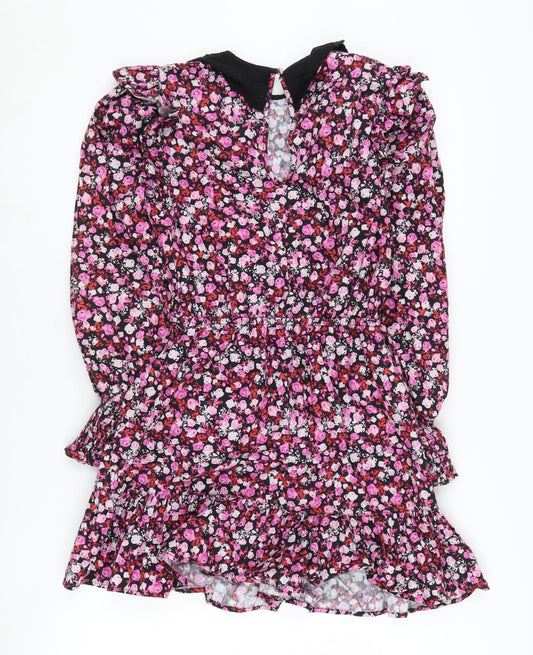 Miss Selfridge Petites Floral Collared Dress Size 8