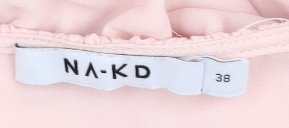 NA-KD Pink One Shoulder Asymmetric Dress Size 10