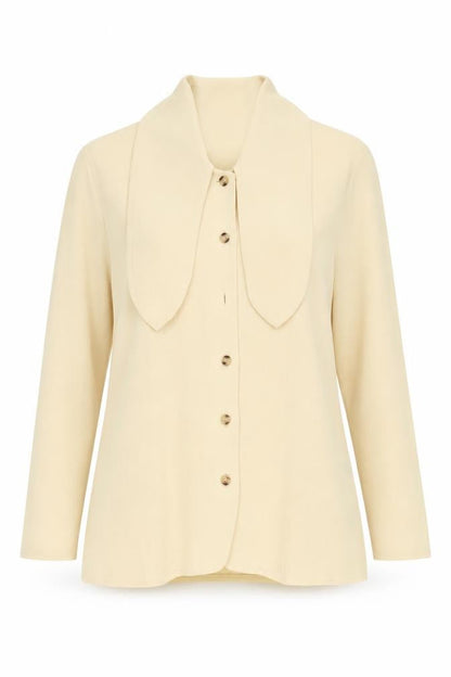 Bassini Women's Beige Button-Up Shirt Size 12