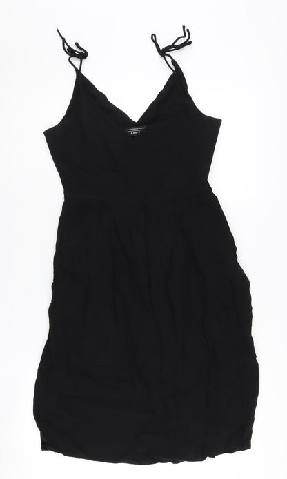 & Other Stories Women's Black V-Neck Strappy Dress Size 8