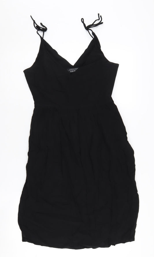 & Other Stories Women's Black V-Neck Strappy Dress Size 8