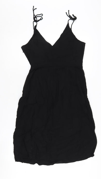 & Other Stories Women's Black V-Neck Strappy Dress Size 8