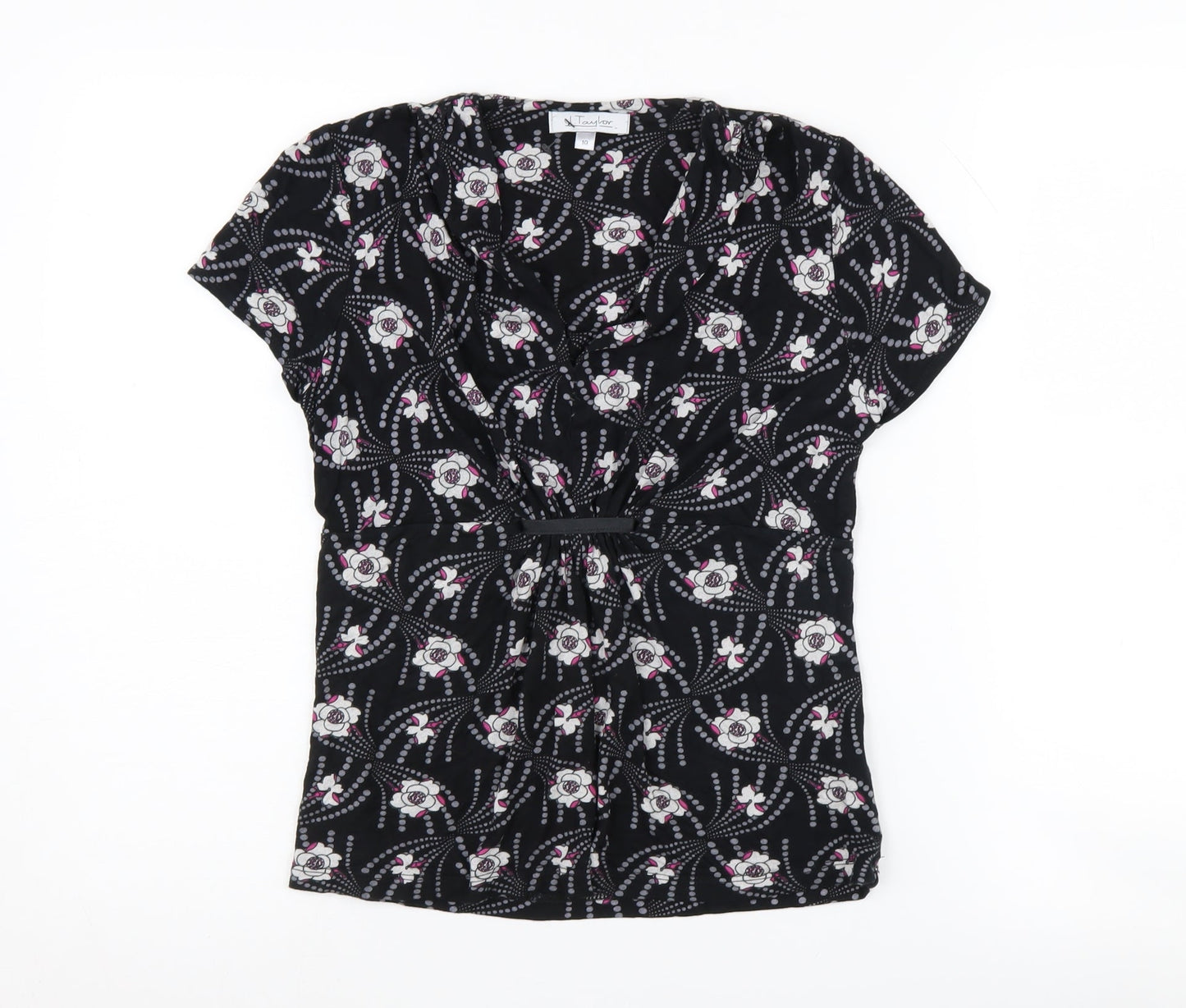Womens UK Size 10 J.Taylor Black  Blouse