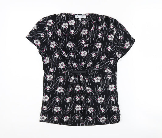 Womens UK Size 10 J.Taylor Black  Blouse