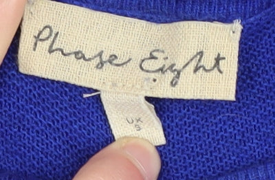 Womens UK Size 8 Phase Eight Blue Pullover Jumper