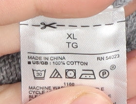 GAP Men's Grey Striped Pullover Jumper XL