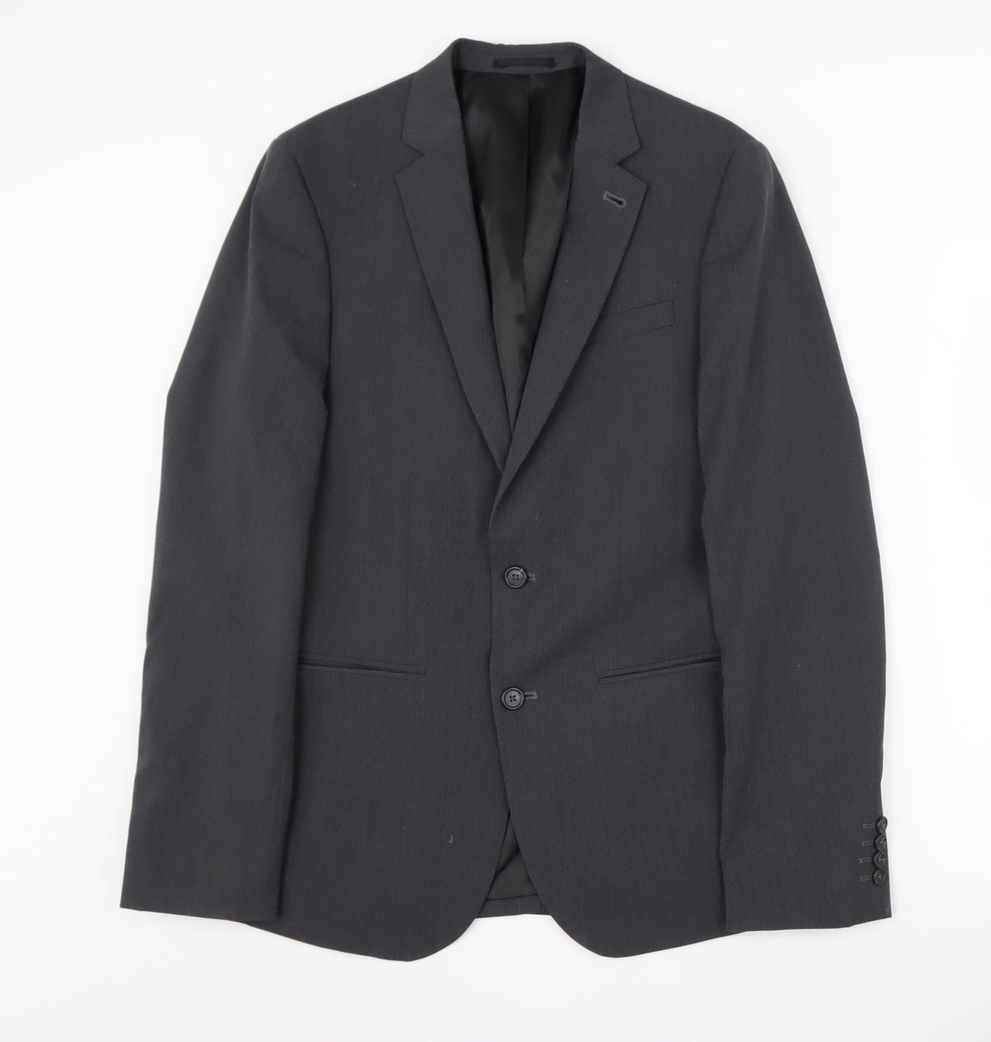 ASOS Men's Grey Slim Fit Blazer 38L Long Jacket