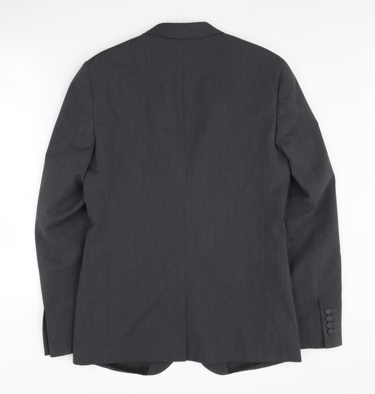 ASOS Men's Grey Slim Fit Blazer 38L Long Jacket