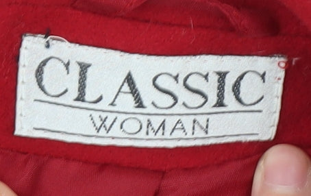 Classic Woman Red Blazer, Women, Size 18, Notch Lapel