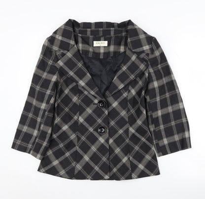 Kaliko Women's Black Plaid Blazer Size 10