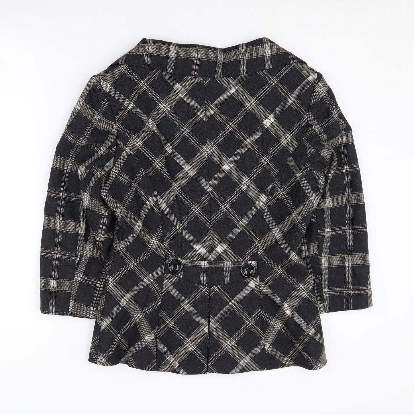 Kaliko Women's Black Plaid Blazer Size 10