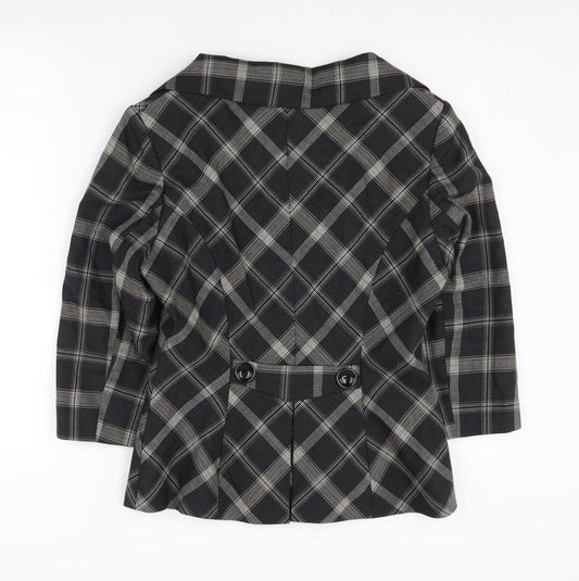 Kaliko Women's Black Plaid Blazer Size 10