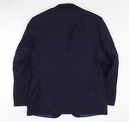 Mens UK Size 40 Marks and Spencer Regular Blue Suit Jacket