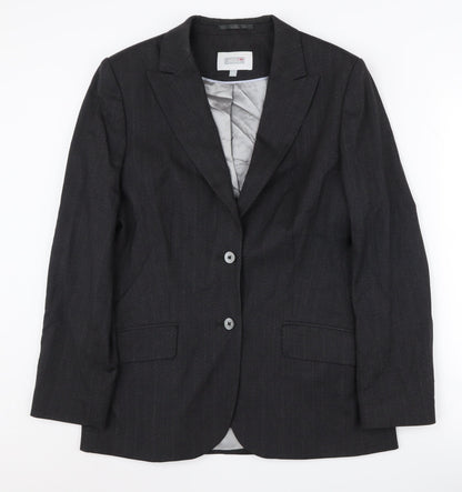 Next Women's Black Pinstripe Blazer Size 14