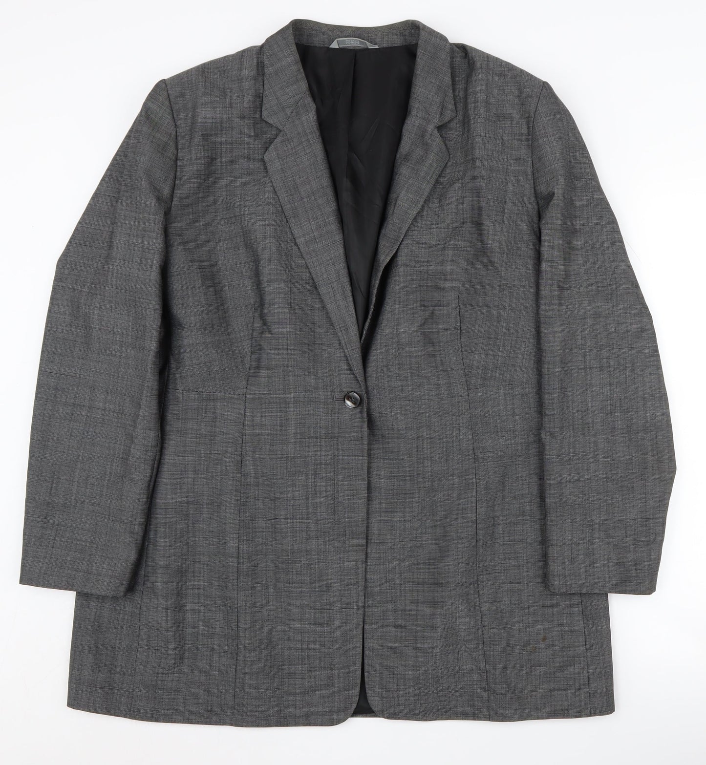 Marks and Spencer Women’s Grey Checked Blazer UK 20