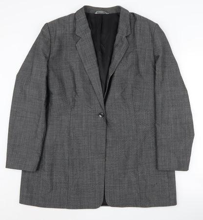 Marks and Spencer Women’s Grey Checked Blazer UK 20