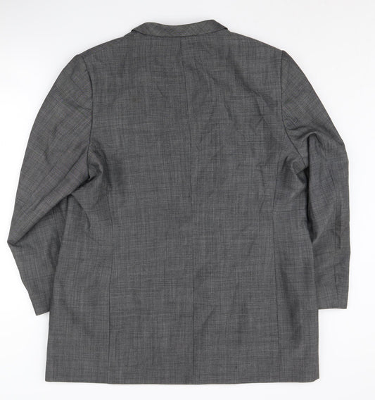 Marks and Spencer Women’s Grey Checked Blazer UK 20