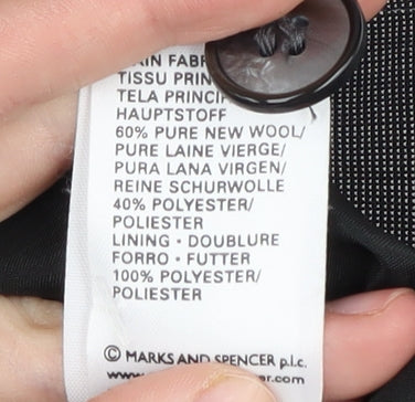 Marks and Spencer Women’s Grey Checked Blazer UK 20