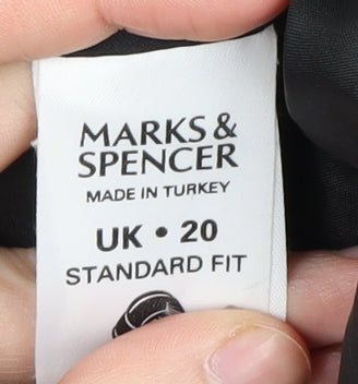 Marks and Spencer Women’s Grey Checked Blazer UK 20