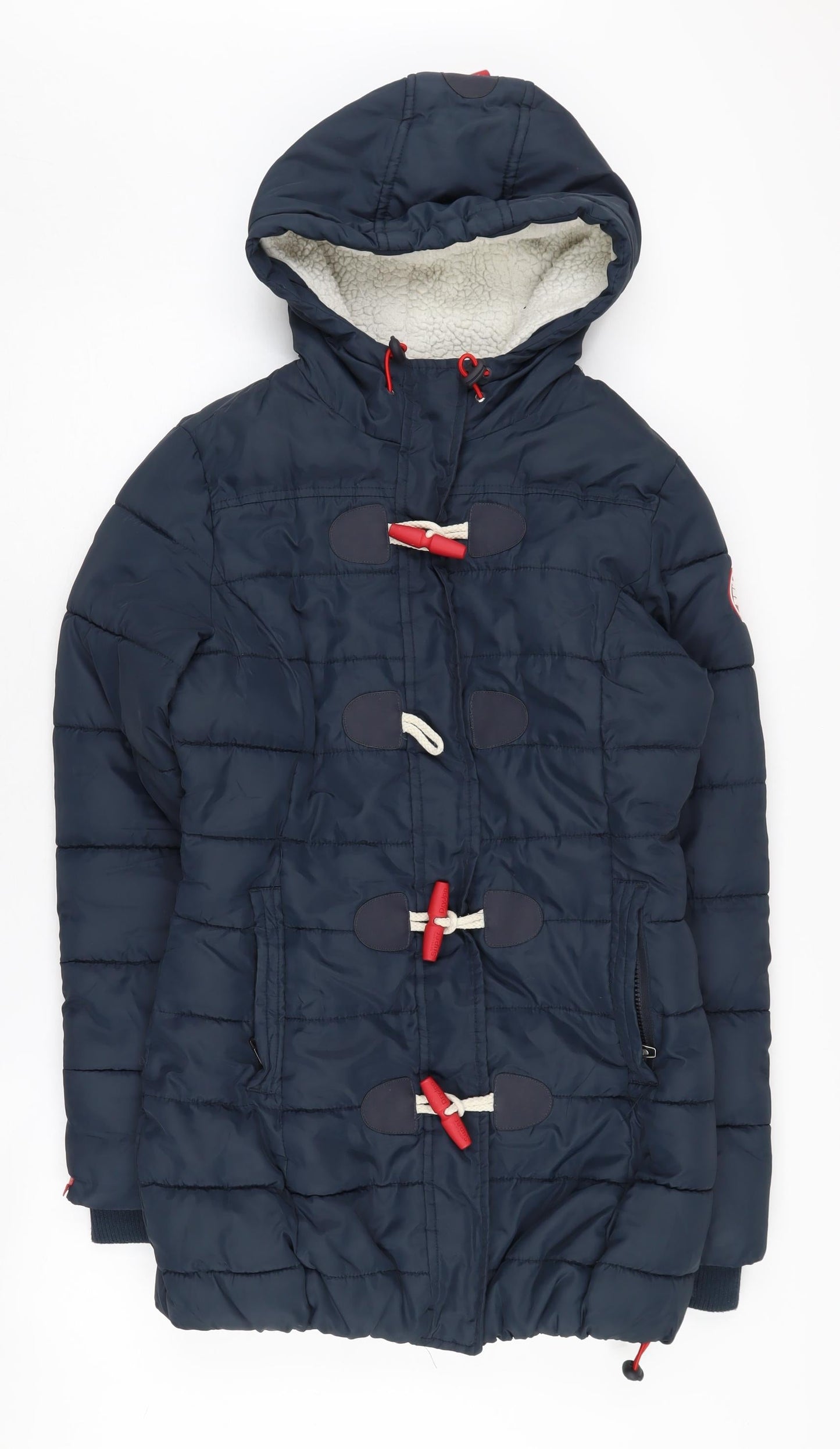 Super Dry Women's Blue XS Puffer Jacket