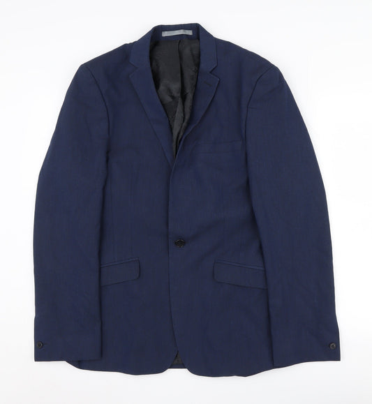 Mens UK Size 38 Red Herring Regular Blue Suit Jacket