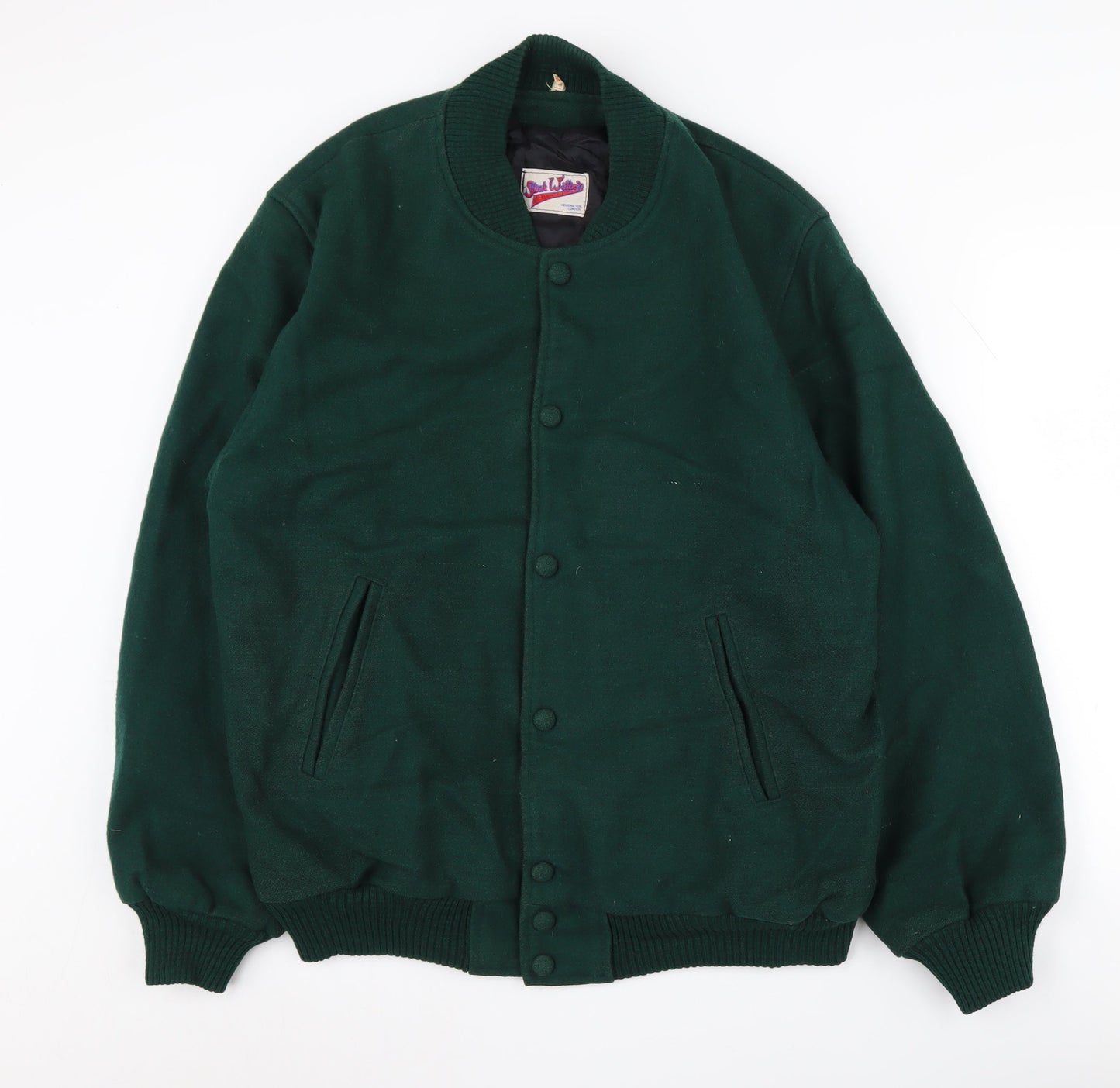 Stick Willie's Green Varsity Jacket, Medium, Unisex