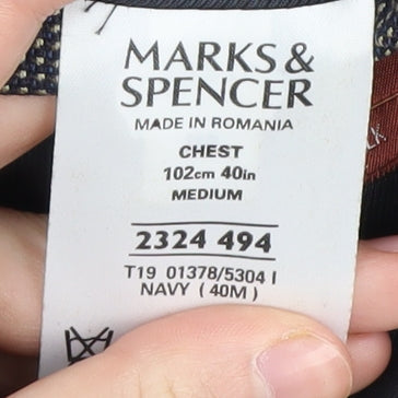 Mens UK Size 40 Marks and Spencer Regular Navy Suit Jacket