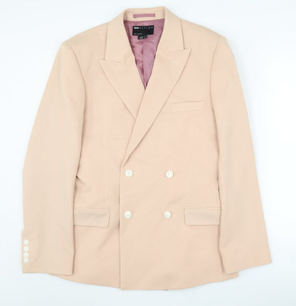ASOS DESIGN Men's Pink Double-Breasted Blazer 38S