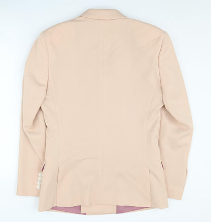 ASOS DESIGN Men's Pink Double-Breasted Blazer 38S