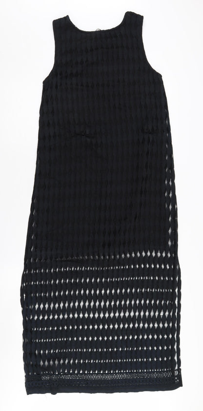 River Island Women’s Black Geometric Midi Dress UK 10