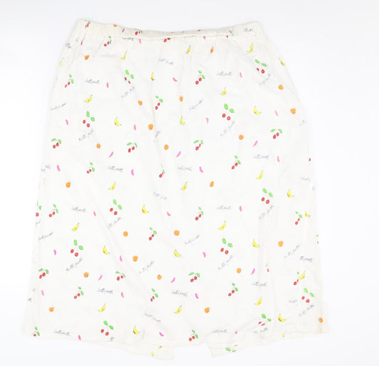 Marc O'Polo Women's Ivory Cotton Fruit Skirt S