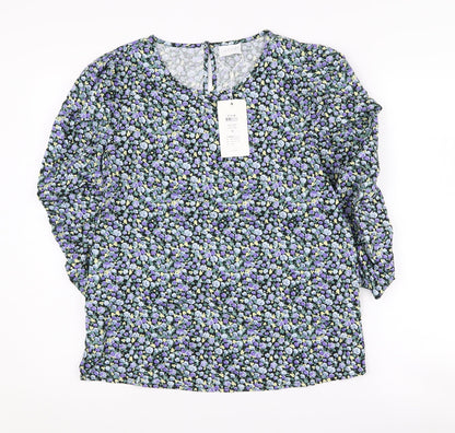 Womens UK Size 10 VILA Multicoloured Basic Blouse