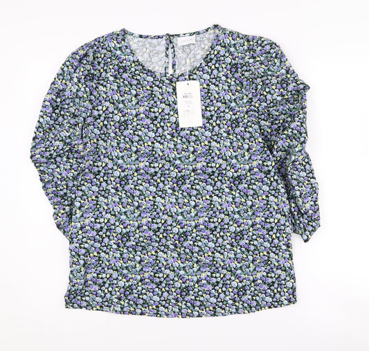 Womens UK Size 10 VILA Multicoloured Basic Blouse