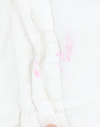 Joe Browns Unisex White Floral Button-Up Shirt L