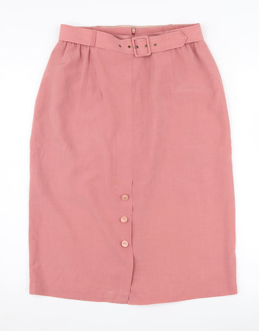 Jacques Vert Women's Pink Midi Skirt Size 12