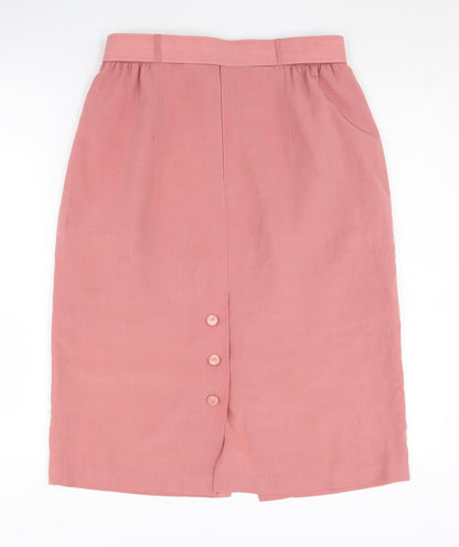 Jacques Vert Women's Pink Midi Skirt Size 12