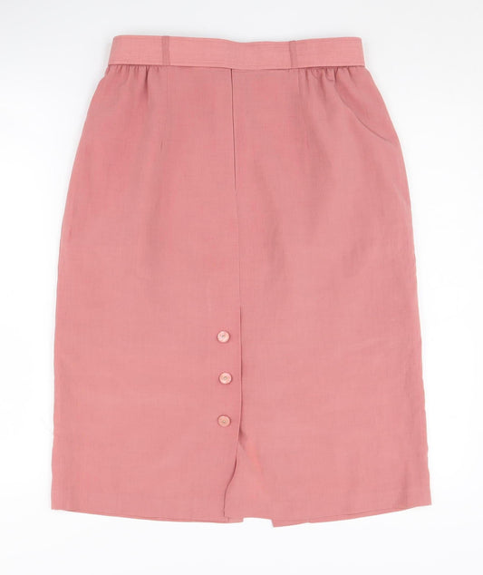 Jacques Vert Women's Pink Midi Skirt Size 12