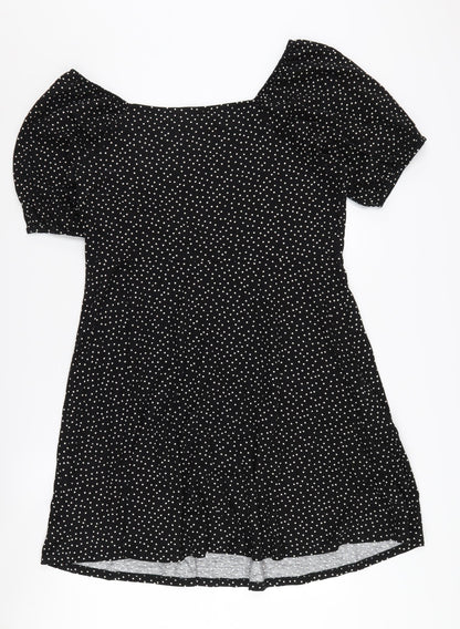 Red Herring Women's Black Polka Dot Shift Dress Size 12