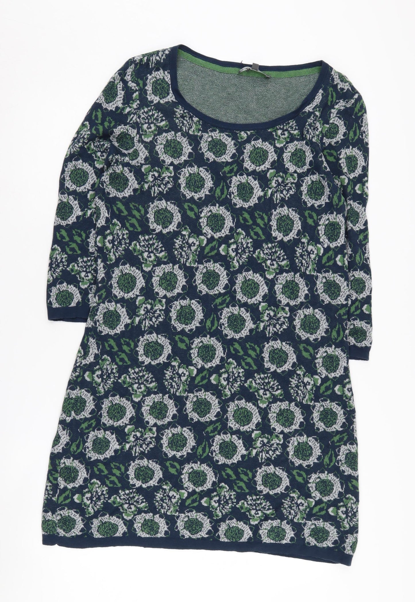 Laura Ashley Women's Green Floral Shift Dress Size 14